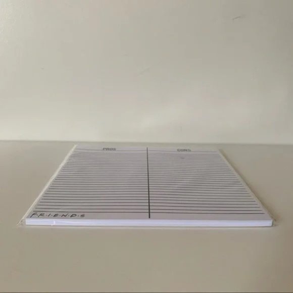 NWT Friends TV Show Pros and Cons Notepad - Picture 3 of 3